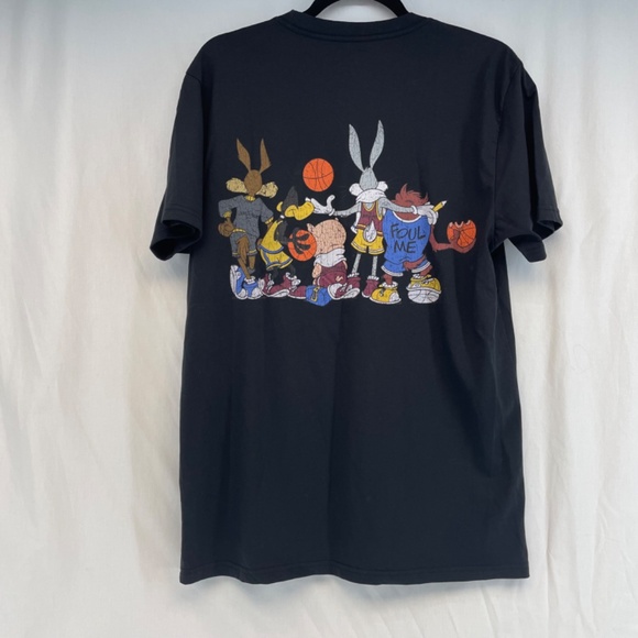 Looney Tunes Basketball Team Graphic T-Shirt Black Unisex Size Medium - Picture 4 of 14